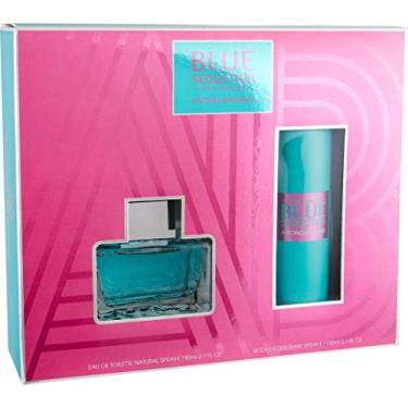Imagem de Antonio Banderas Blue Seduction Conjunto de presente de 2 peças (Eau de Toilette Spray de 76 g + spray desodorante de 150 ml), 200 ml