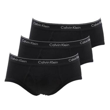 Imagem de Kit c/3 Cuecas Calvin Klein Brief Cotton Rib Preta NB3999
