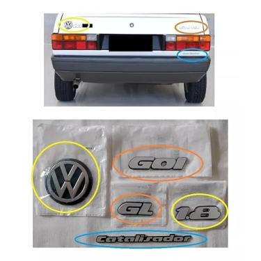 Imagem de Kit Emblema Gol Gl 1.8 Catalisador Volkswagen Gol Quadrado 91 92 93 94