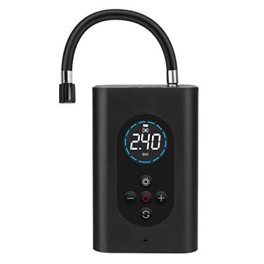 Imagem de Compressor de ar de carro 3 em 1, inflador de pneus sem fio, bomba automática portátil, bomba de pneu digital, inflador de ar de 150 PSI com luz LED, carro, motocicleta, bicicleta, pneu, bomba de ar