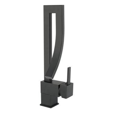 Imagem de Torneira Lavabo Banheiro Monocomando Curve Preta 2172