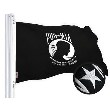 Imagem de G128 Bandeira POW MIA You are Not Forgotten | 8 x 1,2 m | Poliéster fiado resistente 220 g/m² bordado – resistente, durável, interno/externo, cores vibrantes, ilhós de latão