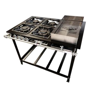 Imagem de Fogão Industrial Gold 4 Bocas Banho Maria 2QS 2QD Baixa pressão Perfil 7 Cefaz