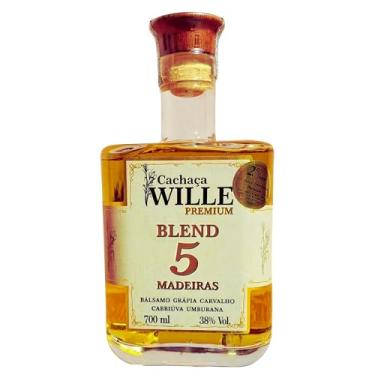 Imagem de Cachaça Wille Preimum Blend 5 Madeiras 700ml - Uma combinação única de cinco madeiras para sabores complexos.