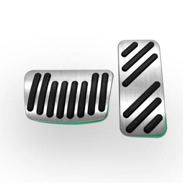 Imagem de Rxmgf Capa de pedal de acelerador a gás de freio compatível com Hyundai Elantra 2017-2024 Kona 2018-2024 Veloster 2019-2022 Accent 2012-2022 (prateado)