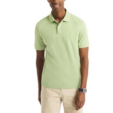 Imagem de Nautica Camisa polo masculina com ajuste clássico, Verde claro, M