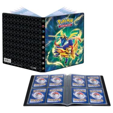 Imagem de Ultra PRO - Pokémon Sword & Shield 4-Pocket Portfolio Coroado Espada Zacian e Escudo Coroado Zamazenta, Proteja e armazene até 40 cartas colecionáveis Pokémon tamanho padrão, cartas colecionáveis