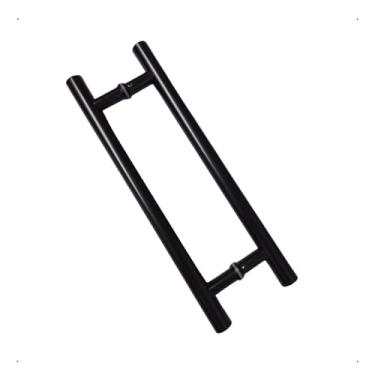 Imagem de Puxador Porta Correr Portão Social Aço Inox 304 30cm Preto