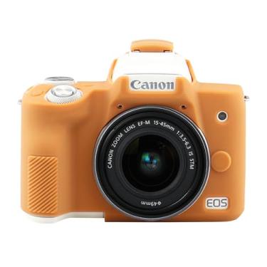 Imagem de Easy Hood Capa para câmera digital Canon EOS M50 e M50 II, capa protetora de silicone macio anti-arranhões (marrom)