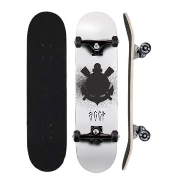 Imagem de Skate Infantil Montado Completo Corinthians Oficial Iniciante Street (Spray)