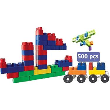 Imagem de Kit Com 500 Peças De Bloco De Montar Bloc Slim Colors, Luc Toys, original