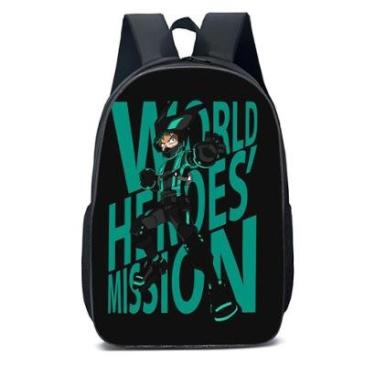 Imagem de MOCHILA ESCOLA INFANTIL JUVENIL ANIME WORLD HEROES MISSION-Unissex
