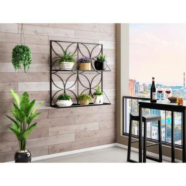 Imagem de Jardineira Floreira Decorativa Suspensa Em Ferro - 100x100 - MoverShop