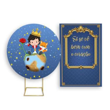 Imagem de Painel De Festa Redondo 1,50x1,50 + Painel Vertical 1,50x2,20 - Pequen