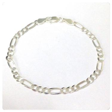 Imagem de Pulseira Italiana Masculina Prata Legitima De Lei Elos 3x1 - RD Magazi