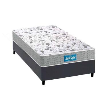 Imagem de  Cama Box Solteiro: Colchão Espuma Probel D45/EP Anatômico Guarda Costas Próextreme Plus Double Face + Base CRC Courano Gray(88x188)