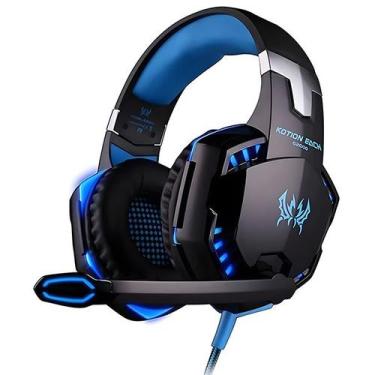 Imagem de Headset Gamer Kotion Each G2000 Azul com Microfone LED e Áudio Profiss
