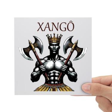 Imagem de Adesivo Orixá Xangô DTF UV Envernizado Prova D'água Sticker - Balaio d