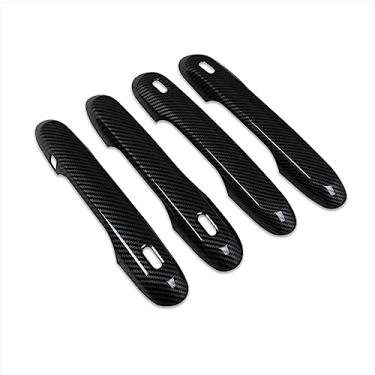 Imagem de RQING Para Lexus New RX RX350 RX350h RX500h 2023 2024 Guarnições de tampa de maçaneta externa (padrão de fibra de carbono)