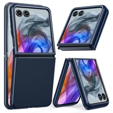 Imagem de FNTCASE Capa para Motorola Razr-Plus 2024: Capa protetora fosca translúcida resistente a arranhões à prova de choque para Moto Razr 50 Ultra, capa de celular dobrável de TPU durável, ajuste fino