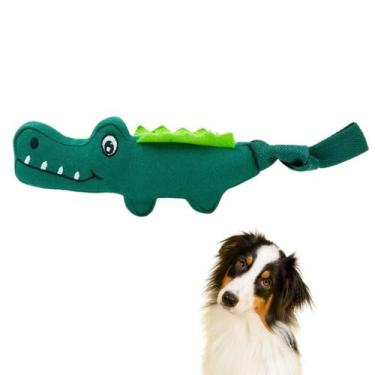 Imagem de Brinquedo para Cães Pelúcia Tutelo Jacaré - Cor Verde 