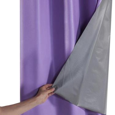 Imagem de Cortina Blackout PVC corta 100 % a luz 2,20 m x 1,30 m Lilás - Bella V