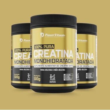 Imagem de Creatina Monohidratada 100% Pura de 500g, Power Vitamin