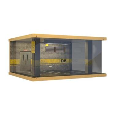 Imagem de Almencla 1/32 Diecast Car Display Case, Organizador de Garagem Display Case, Brinquedo de Cena de Veículo, Cena de Estacionamento de Carro, Caixa de Exposição, Style a