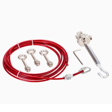 Imagem de Kit Instalação Cabo de Aço para Chave de Emergência ACEC K30G | 30 metros