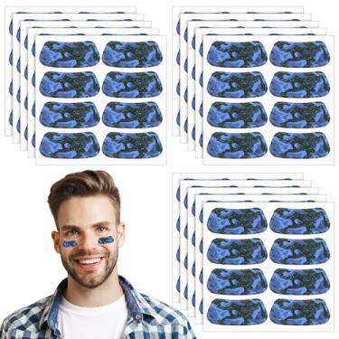 Imagem de Cholemy 120 pares de adesivos pretos para olhos em massa de beisebol com glitter, futebol, softball, lembrancinha de festa, acessórios para o dia do espírito (camuflagem)