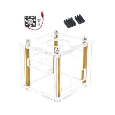 Imagem de Capa de acrílico transparente durável totalmente ventilada RPI com ventilador de resfriamento para Orange Pi Zero 3