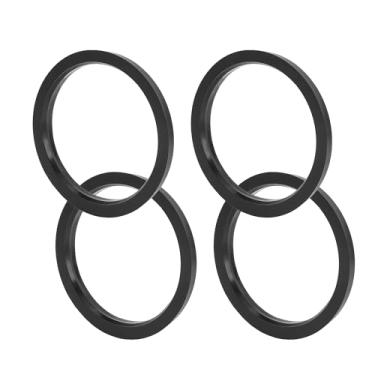 Imagem de TUCKBOLD Anéis centralizados no cubo da roda do carro Rodas duráveis Eixo central amortecedor Hubrings preto 4 peças OD 112,1 mm para ID 93,1 mm policarbonato