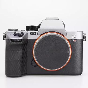 Imagem de JERXTTON Adesivo de capa de câmera antiarranhões para Sony Alpha A7RV A7R5 A7RM5 protetor de película de vinil para decoração protetora (prata + preto fosco)