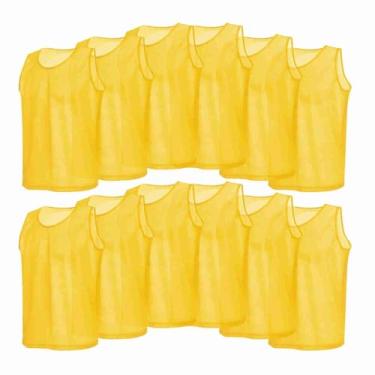 Imagem de 12 Coletes de Treinamento de Malha Dos Pces, Colete de Scrimmage de Futebol de Camisas de Futebol Dos Adultos Respirável