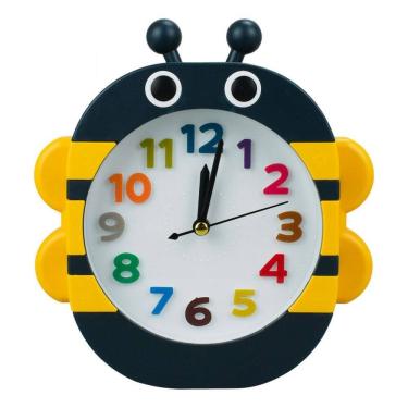 Imagem de Relógio Infantil Unisex Despertador Abelha Abelhinha 17x16cm