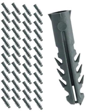 Imagem de Kit 50 Bucha 8mm De Plastico Fixação Para Prateleiras Moveis Armarios 
