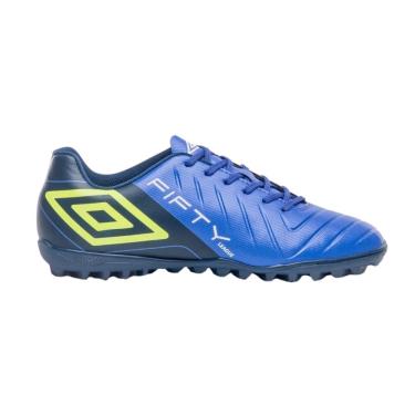 Imagem de Chuteira Society Umbro Fifty VI League Azul Verde