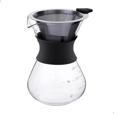Imagem de Kit Jarra De Vidro Café Com Coador Aço Inox Resistente - Clink