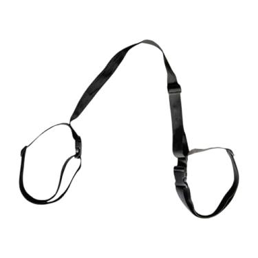 Imagem de rockible Mat Strap Mat Handsfree Portable Mat Ajustável para Sports Exercício Pad Small Rugs Gym Workout, Preto