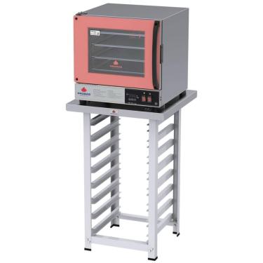 Imagem de Kit Forno Elétrico Progás Turbo Fast Oven Rosa 4 Esteiras PRP-004 Plus 127V E Mesa Suporte Forno