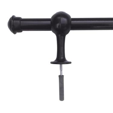 Imagem de Kit Varão de Madeira Para Cortina Simples 2,00 Metros 19mm com Ponteira e Suporte