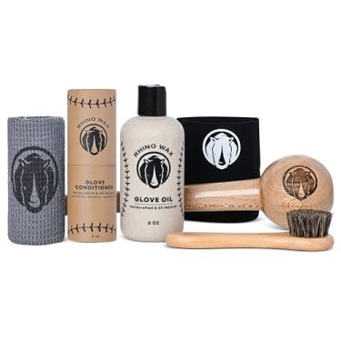 Imagem de Rhino Wax - Kit Ultimate Break In de Luva de Beisebol – Inclui Óleo de Luva de Beisebol, Condicionador de Luva de Beisebol, Mallet de Luva, Envoltório de Luva, Escova e Toalha de Microfibra – Esta é a forma de quebrar rapidamente uma luva