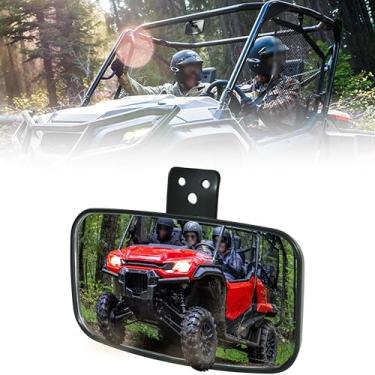 Imagem de SAUTVS Espelho retrovisor central compatível com Honda Pioneer 1000-3 1000-5 1000-6 2016-2025 acessórios, espelho retrovisor convexo central interno ajustável