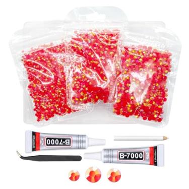 Imagem de qiipii Strass De Resina Vermelha Ab Com Cola Joias B7000 Para Deslumbrantes Pedras Gelatina 3 Mm A 5 Fundo Plano, Artesanato Em Massa, Diamantes, Cristais, Preciosas, Unhas, Maquiagem Facial, Copos,