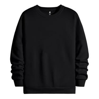 Imagem de Moletom Gola Redonda Liso Blusa Feminino Masculino Fashion-Unissex