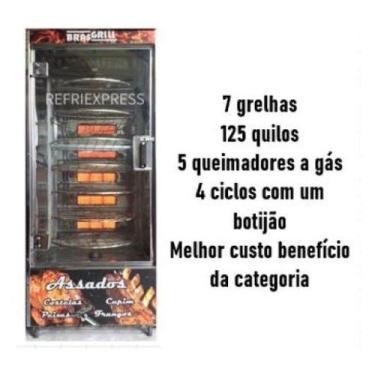 Imagem de Assador de Frangos tipo grelhas 56 frangos BR55 Brasgrill, 110V