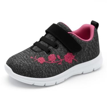 Imagem de Bless Children Tênis infantil – Sapatos descalços largos para meninos e meninas, malha respirável, leve, antiderrapante para caminhada e corrida, Black1207, 17