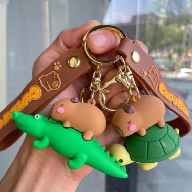 Imagem de Chaveiro Capivara Criativo de Borracha C/ Alça Para Bolsa Mochila - DY