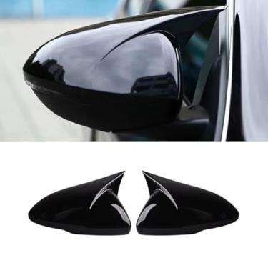 Imagem de Capa de proteção traseira para carro compatível com Regal 2017-2023 kit de acabamento de capa de espelho lateral acessórios para carro (preto brilhante)