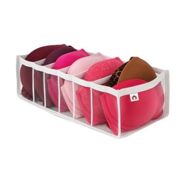 Imagem de Organizador de Gaveta para Sutiãs Roupas Íntimas 15x30x10cm com 6 Divisórias Cuecas Meias Cômoda Guarda Roupa (10)
